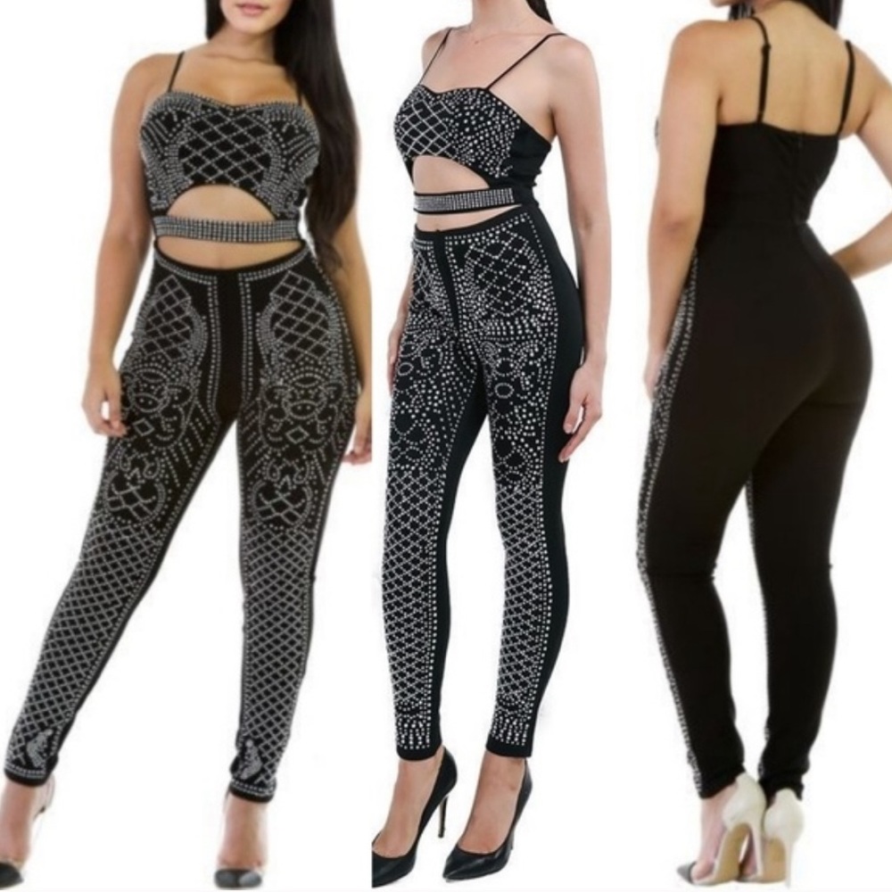 BANJUL Studded Cutout Jumpsuit Size Small